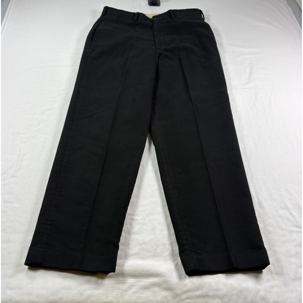 Vintage Brooks Brothers Pants Men 33x30 (Fits 32x29) Black Chino Slacks USA Made